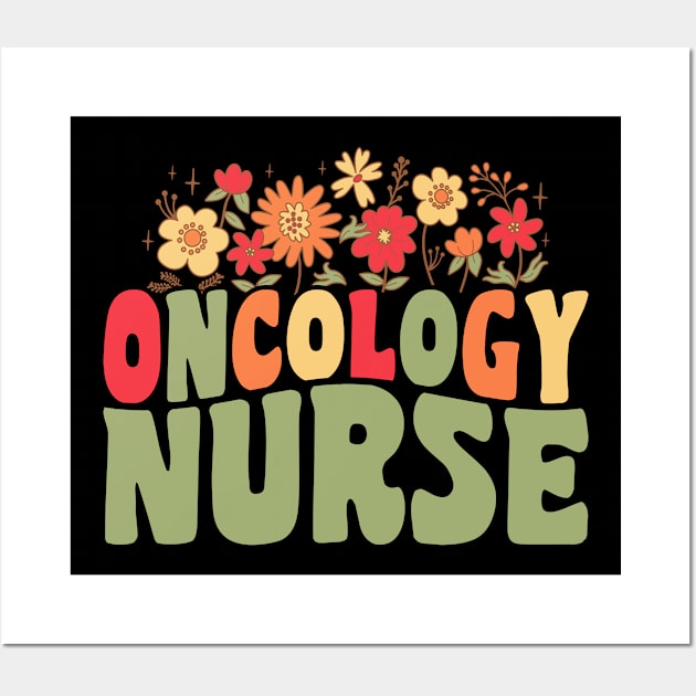 Oncology Nurse Floral Wall Art by medd.art